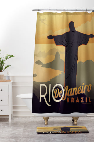 Anderson Design Group Rio De Janeiro Shower Curtain And Mat