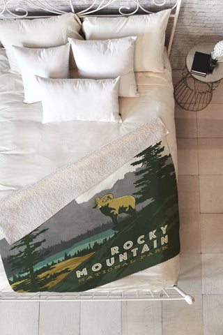 Anderson Design Group Rocky Mountain National Park Fleece Throw Blanket