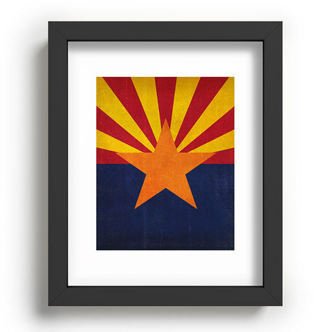 Anderson Design Group Rustic Arizona State Flag Recessed Framing Rectangle