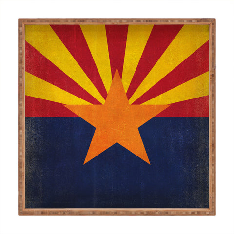 Anderson Design Group Rustic Arizona State Flag Square Tray