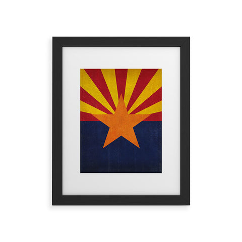 Anderson Design Group Rustic Arizona State Flag Framed Art Print