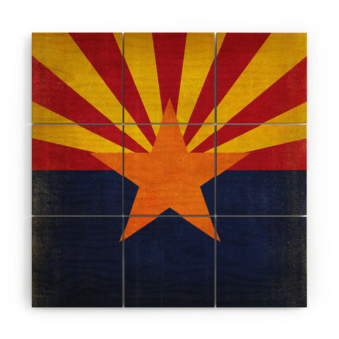 Anderson Design Group Rustic Arizona State Flag Wood Wall Mural