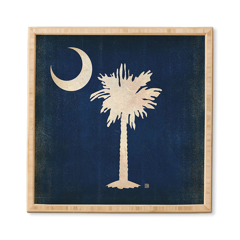 Anderson Design Group Rustic South Carolina State Flag Framed Wall Art