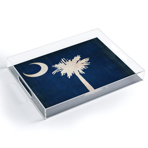 Anderson Design Group Rustic South Carolina State Flag Acrylic Tray