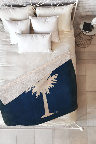 Anderson Design Group Rustic South Carolina State Flag Fleece Throw Blanket