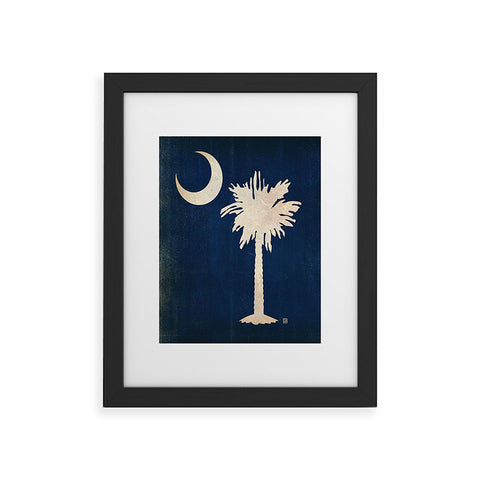 Anderson Design Group Rustic South Carolina State Flag Framed Art Print
