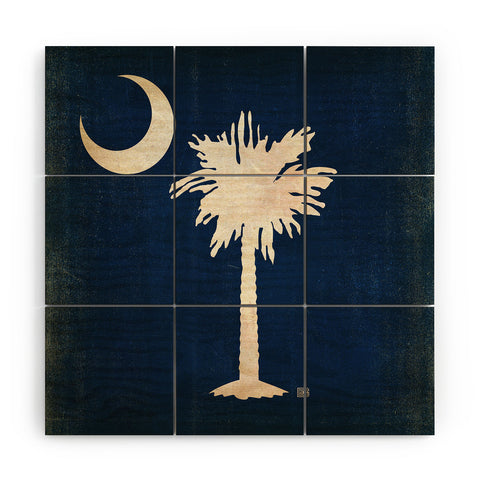 Anderson Design Group Rustic South Carolina State Flag Wood Wall Mural