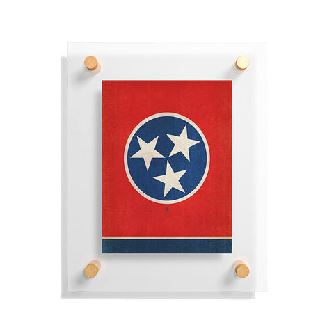 Anderson Design Group Rustic Tennessee State Flag Floating Acrylic Print
