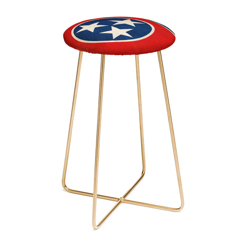 Anderson Design Group Rustic Tennessee State Flag Counter Stool