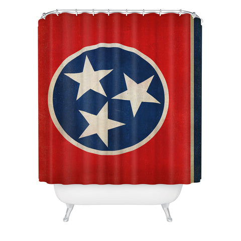 Anderson Design Group Rustic Tennessee State Flag Shower Curtain