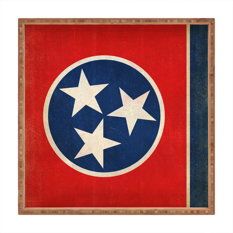 Anderson Design Group Rustic Tennessee State Flag Square Tray