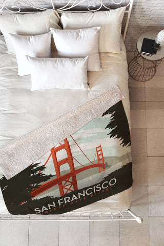 Anderson Design Group San Francisco Fleece Throw Blanket