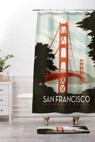 Anderson Design Group San Francisco Shower Curtain And Mat