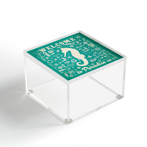 Anderson Design Group Seahorse Pattern Acrylic Box