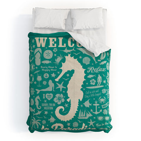 Anderson Design Group Seahorse Pattern Comforter