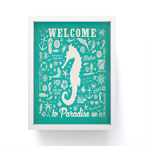 Anderson Design Group Seahorse Pattern Framed Mini Art Print