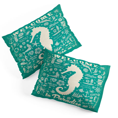 Anderson Design Group Seahorse Pattern Pillow Shams