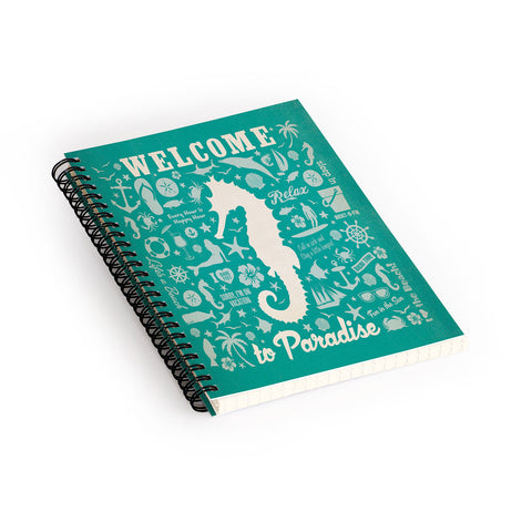 Anderson Design Group Seahorse Pattern Spiral Notebook