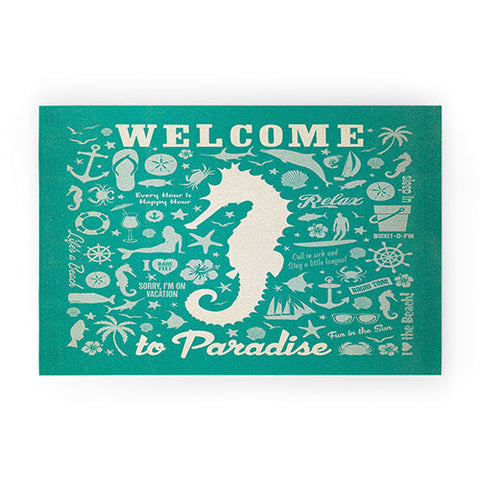 Anderson Design Group Seahorse Pattern Welcome Mat