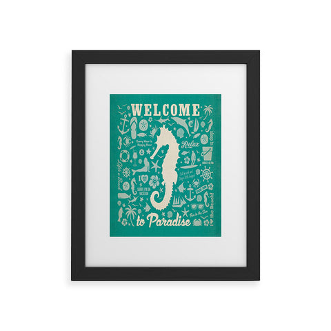 Anderson Design Group Seahorse Pattern Framed Art Print