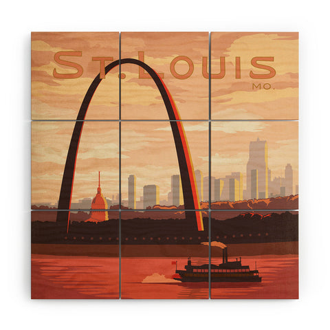 Anderson Design Group St Louis Wood Wall Mural