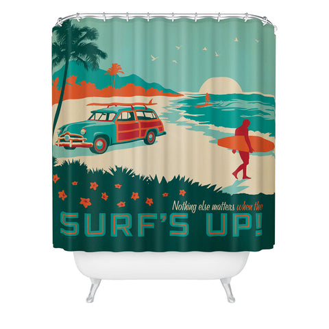 Anderson Design Group Surfs Up Shower Curtain