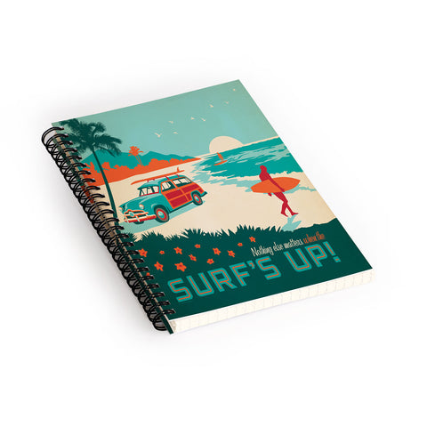 Anderson Design Group Surfs Up Spiral Notebook