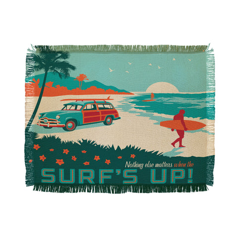 Anderson Design Group Surfs Up Throw Blanket