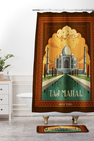 Anderson Design Group Taj Mahal Shower Curtain And Mat