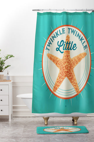 Anderson Design Group Twinkle Twinkle Little Star Shower Curtain And Mat