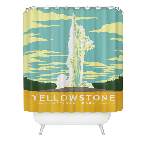 Anderson Design Group Yellowstone National Park Shower Curtain