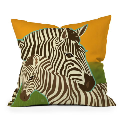 Anderson Design Group Zebras Throw Pillow
