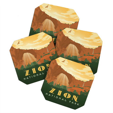 Anderson Design Group Zion National Park Coaster Set