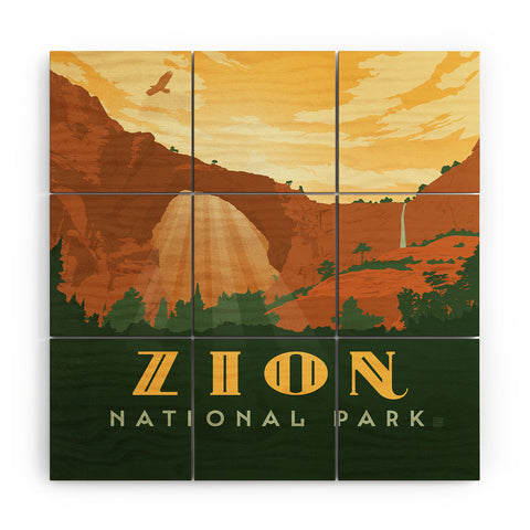 Anderson Design Group Zion National Park Wood Wall Mural