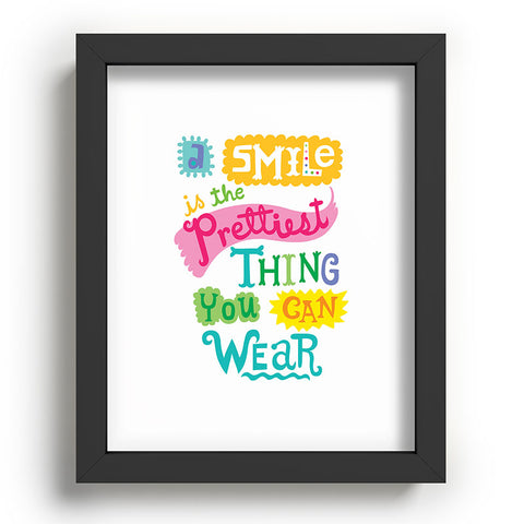 Andi Bird A Smile Is the Prettiest Thing You Can Wear Recessed Framing Rectangle