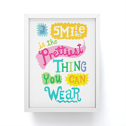 Andi Bird A Smile Is the Prettiest Thing You Can Wear Framed Mini Art Print