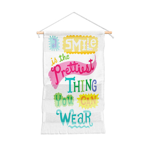 Andi Bird A Smile Is the Prettiest Thing You Can Wear Wall Hanging Portrait