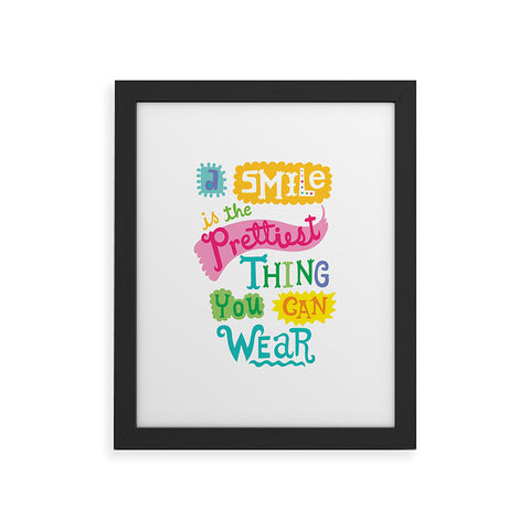 Andi Bird A Smile Is the Prettiest Thing You Can Wear Framed Art Print