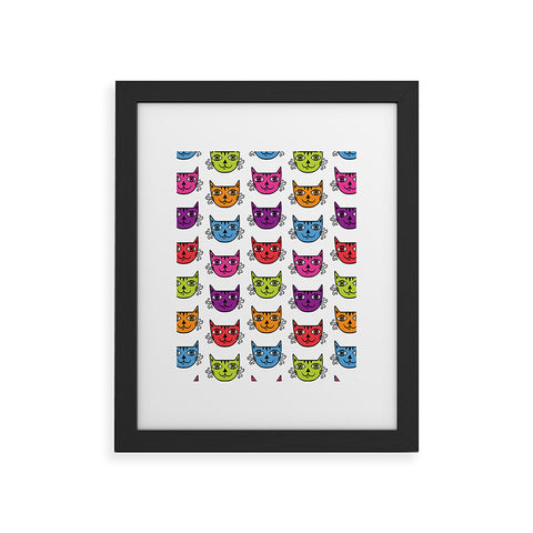 Andi Bird Cat Love Framed Art Print