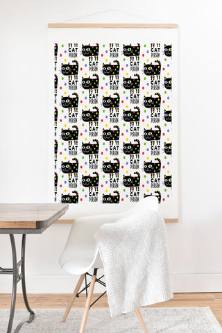 Andi Bird Cat Person Black Art Print And Hanger