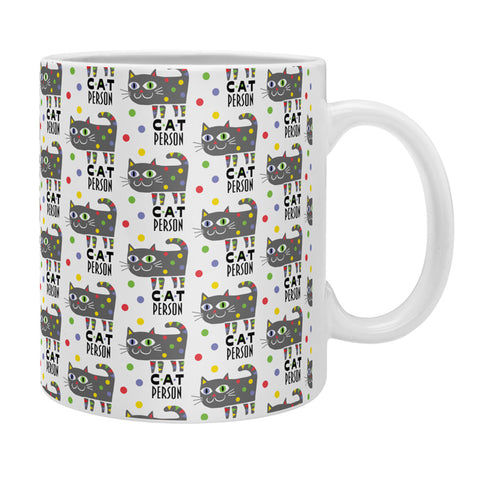 Andi Bird Cat Person Grey Coffee Mug