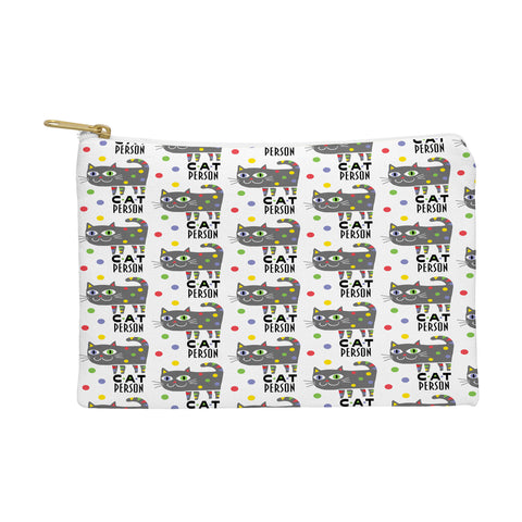 Andi Bird Cat Person Grey Pouch