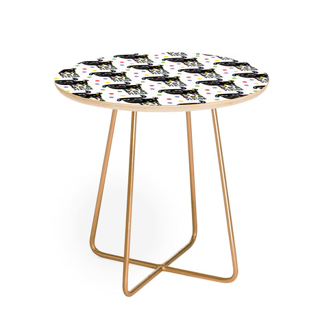 Andi Bird Dog Person Round Side Table