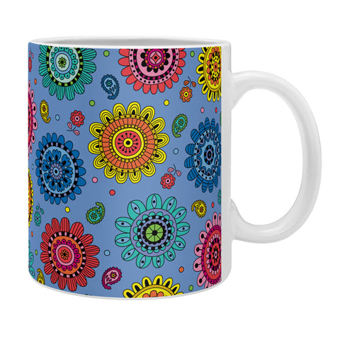 Andi Bird Flowers Of Desire Blue Coffee Mug