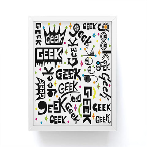 Andi Bird Geek Words Framed Mini Art Print