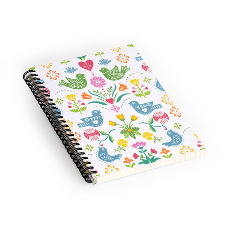 Andi Bird Hearts and Birds Spiral Notebook