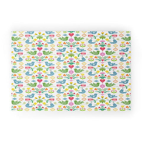 Andi Bird Hearts and Birds Welcome Mat