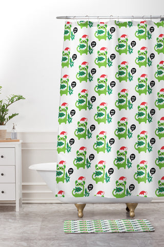 Andi Bird Help Me Holiday Shower Curtain And Mat