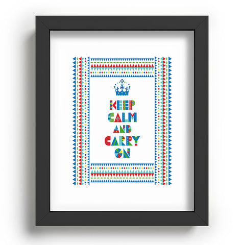 Andi Bird Keep Calm And Carry On Recessed Framing Rectangle