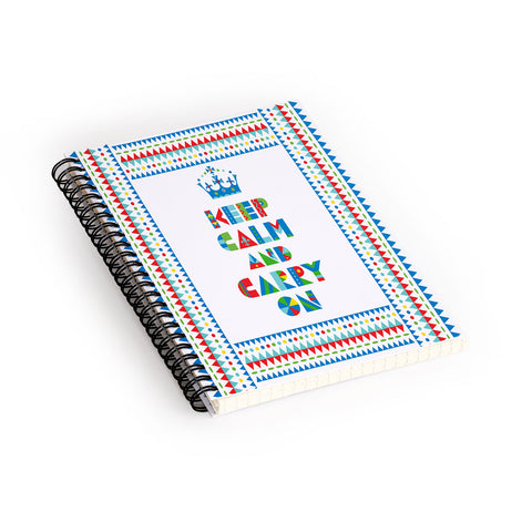 Andi Bird Keep Calm And Carry On Spiral Notebook